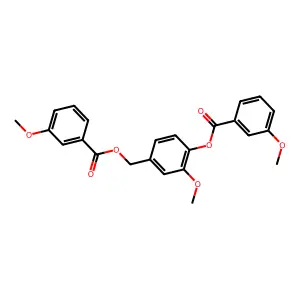 [3-Methoxy-4-(3-methoxybenzoyl)oxyphenyl]methyl 3-methoxybenzoate structure