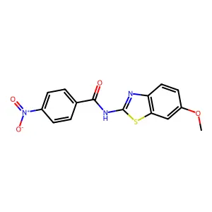 N-(6-methoxy-1,3-benzothiazol-2-yl)-4-nitrobenzamide structure
