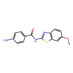 4-amino-N-(6-methoxy-1,3-benzothiazol-2-yl)benzamide structure