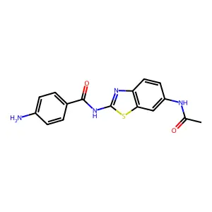 N-(6-acetamidobenzo[d]thiazol-2-yl)-4-aminobenzamide structure