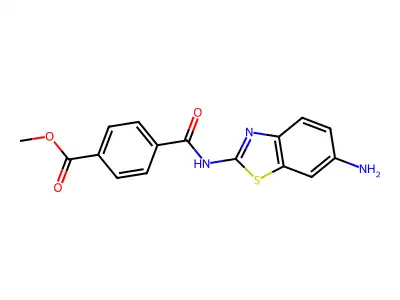 Methyl 4-((6-aminobenzo[d]thiazol-2-yl)carbamoyl)benzoate structure