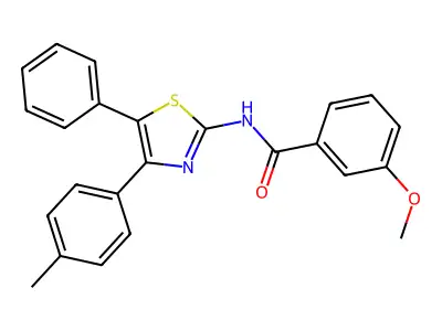 3-methoxy-N-[4-(4-methylphenyl)-5-phenyl-1,3-thiazol-2-yl]benzamide structure
