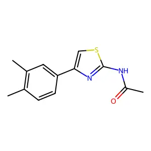 N-[4-(3,4-dimethylphenyl)-1,3-thiazol-2-yl]acetamide structure
