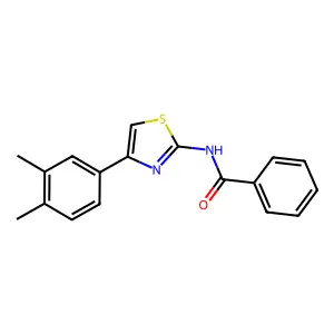 N-[4-(3,4-dimethylphenyl)-1,3-thiazol-2-yl]benzamide structure