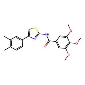 N-[4-(3,4-dimethylphenyl)-1,3-thiazol-2-yl]-3,4,5-trimethoxybenzamide structure