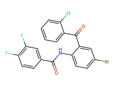 N-[4-bromo-2-(2-chlorobenzoyl)phenyl]-3,4-difluorobenzamide structure