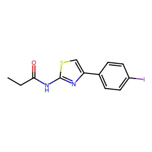N-[4-(4-iodophenyl)-1,3-thiazol-2-yl]propanamide structure