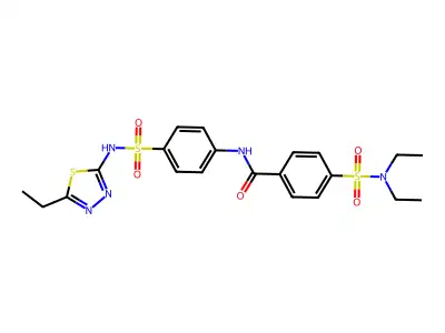 4-(diethylsulfamoyl)-N-{4-[(5-ethyl-1,3,4-thiadiazol-2-yl)sulfamoyl]phenyl}benzamide structure