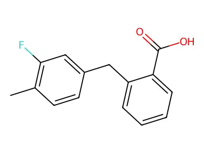 2-(3-Fluoro-4-methylbenzyl)benzoic acid structure