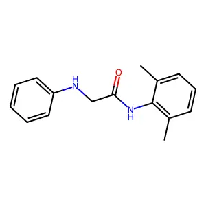 N-(2,6-dimethylphenyl)-N~2~-phenylglycinamide structure