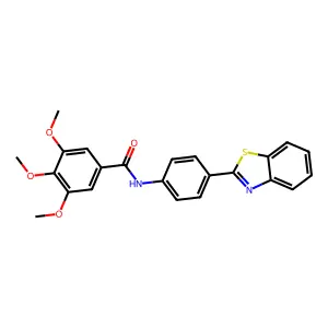 N-[4-(1,3-benzothiazol-2-yl)phenyl]-3,4,5-trimethoxybenzamide structure