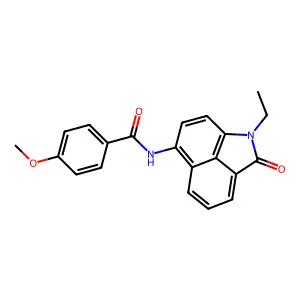 N-(1-ethyl-2-oxo-1,2-dihydrobenzo[cd]indol-6-yl)-4-methoxybenzamide structure