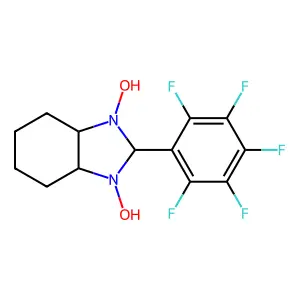 2-(2,3,4,5,6-Pentafluorophenyl)hexahydro-1H-benzimidazole-1,3(2H)-diol structure