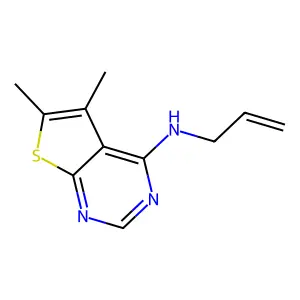 5,6-dimethyl-N-prop-2-enylthieno[2,3-d]pyrimidin-4-amine structure