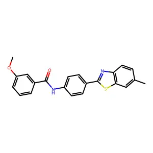 3-methoxy-N-[4-(6-methyl-1,3-benzothiazol-2-yl)phenyl]benzamide structure