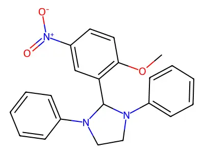 2-(2-Methoxy-5-nitrophenyl)-1,3-diphenylimidazolidine structure