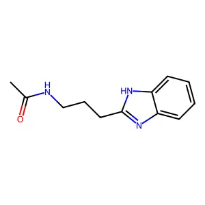 N-[3-(1H-1,3-benzodiazol-2-yl)propyl]acetamide structure