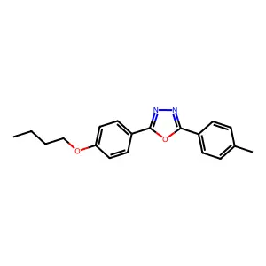 2-(4-Butoxyphenyl)-5-(4-methylphenyl)-1,3,4-oxadiazole structure