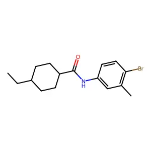 N-(4-bromo-3-methylphenyl)-4-ethylcyclohexanecarboxamide structure
