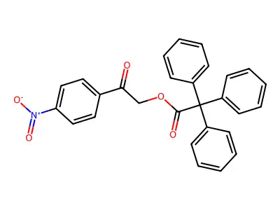 2-{4-Nitrophenyl}-2-oxoethyl triphenylacetate structure
