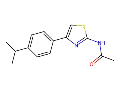 N-(4-(4-isopropylphenyl)thiazol-2-yl)acetamide structure