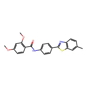 2,4-dimethoxy-N-[4-(6-methyl-1,3-benzothiazol-2-yl)phenyl]benzamide structure
