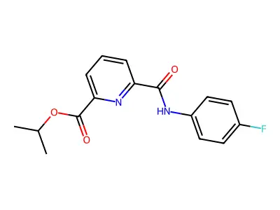 Propan-2-yl 6-[(4-fluorophenyl)carbamoyl]pyridine-2-carboxylate structure