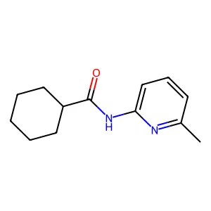 N-(6-methyl-2-pyridinyl)cyclohexanecarboxamide structure