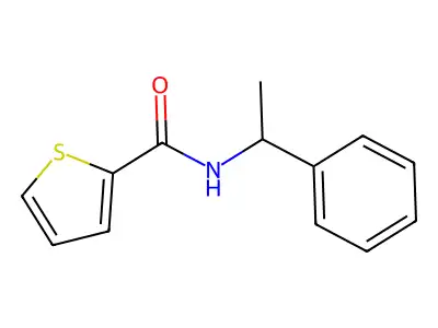 N-(1-phenylethyl)thiophene-2-carboxamide structure