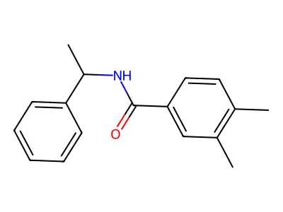 3,4-dimethyl-N-(1-phenylethyl)benzamide structure