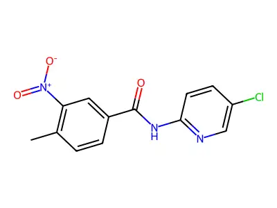 N-(5-chloropyridin-2-yl)-4-methyl-3-nitrobenzamide structure