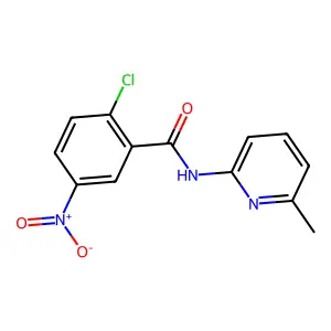 2-氯-N-(6-甲基吡啶-2-基)-5-硝基苯甲酰胺 structure