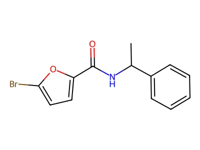 5-bromo-N-(1-phenylethyl)furan-2-carboxamide structure