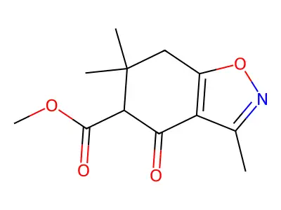 Methyl 3,6,6-trimethyl-4-oxo-4,5,6,7-tetrahydrobenzo[d]isoxazole-5-carboxylate structure