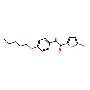 5-bromo-N-(4-(pentyloxy)phenyl)furan-2-carboxamide structure