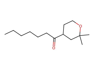 1-(2,2-dimethyltetrahydro-2H-pyran-4-yl)heptan-1-one structure