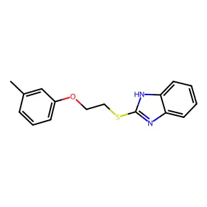 2-{[2-(3-Methylphenoxy)ethyl]sulfanyl}-1H-1,3-benzodiazole structure