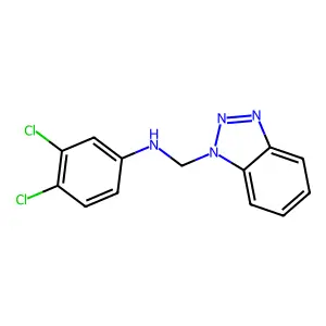 N-(1H-1,2,3-benzotriazol-1-ylmethyl)-3,4-dichloroaniline structure