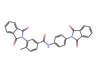 3-(1,3-dioxoisoindol-2-yl)-N-[4-(1,3-dioxoisoindol-2-yl)phenyl]-4-methylbenzamide structure