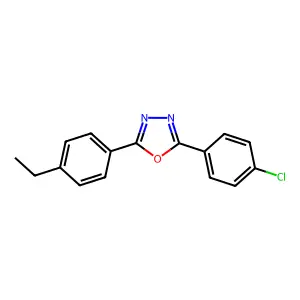 2-(4-Chlorophenyl)-5-(4-ethylphenyl)-1,3,4-oxadiazole structure
