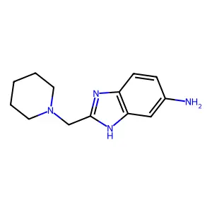 2-(piperidin-1-ylmethyl)-1H-1,3-benzodiazol-6-amine structure