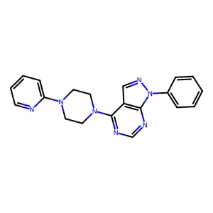1-Phenyl-4-(4-pyridin-2-ylpiperazin-1-yl)pyrazolo[3,4-d]pyrimidine structure