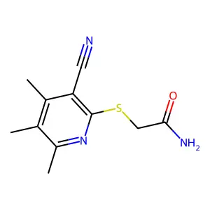 2-(3-Cyano-4,5,6-trimethylpyridin-2-yl)sulfanylacetamide structure