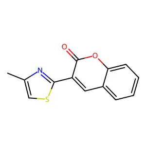 3-(4-methylthiazol-2-yl)-2H-chromen-2-one structure