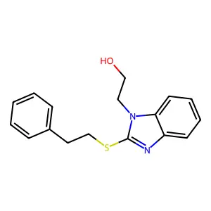 2-(2-Phenethylsulfanyl-benzoimidazol-1-yl)-ethanol structure