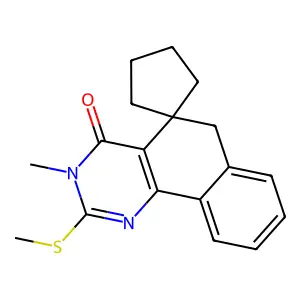 3-methyl-2-methylsulfanylspiro[6H-benzo[h]quinazoline-5,1'-cyclopentane]-4-one structure