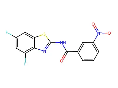 N-(4,6-difluoro-1,3-benzothiazol-2-yl)-3-nitrobenzamide structure
