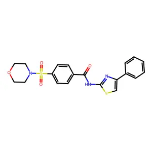 4-(morpholinosulfonyl)-N-(4-phenylthiazol-2-yl)benzamide structure