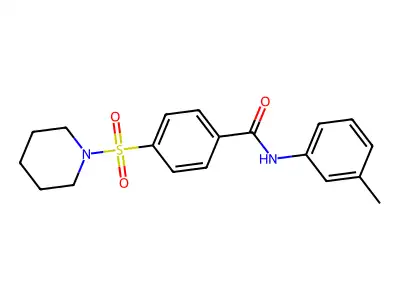 4-(piperidin-1-ylsulfonyl)-N-(m-tolyl)benzamide structure