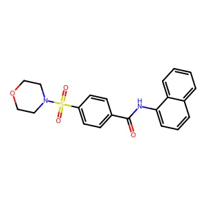 4-morpholin-4-ylsulfonyl-N-naphthalen-1-ylbenzamide structure
